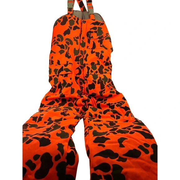 Guide Gear Camo Hunting Bib Overalls 2XL Blaze Orange - Picture 2 of 12